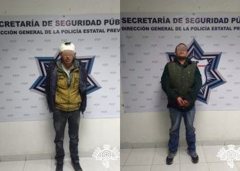 Capturan a dos sujetos que pretendían robar caja fuerte de gasolinera en Xilotzingo