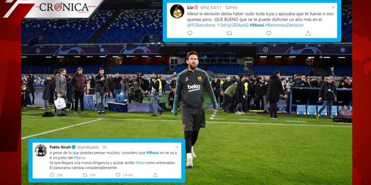 Usuarios de Twitter felicitan a Lionel Messi por quedarse en el Barcelona