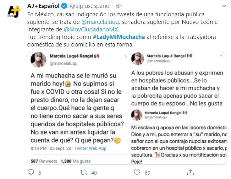 ¿Quién es la senadora de Movimiento Ciudadano apodada #LadyMiMuchacha?