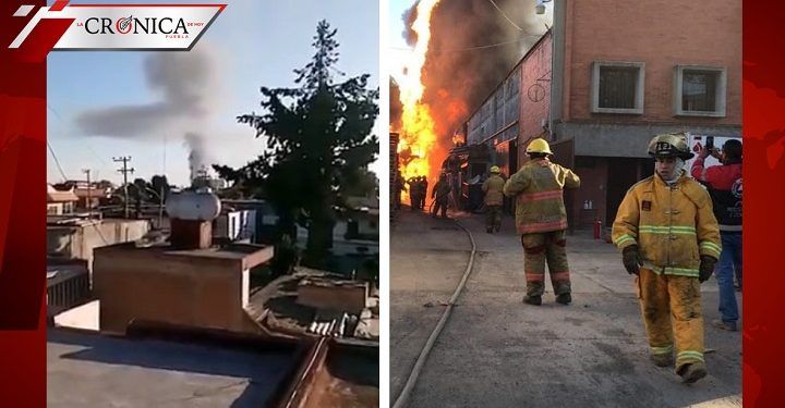 Reportan al menos 2 heridos durante incendio en fábrica de Cuautitlán Izcalli
