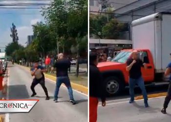 Pelea entre automovilistas desata burlas en redes (VIDEO)