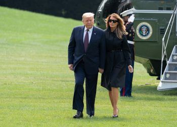 Con virus Trump y Melania