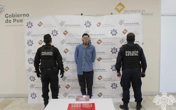 SSP detiene a implicado en venta de drogas en Puebla