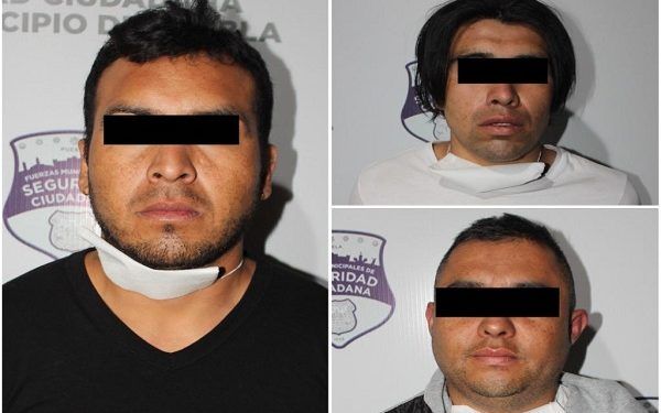 Tres asaltantes de viviendas fueron detenidos por Seguridad Ciudadana en Puebla