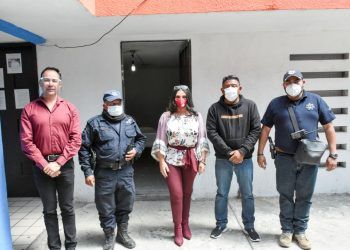 Supervisa Norma Layón módulos de vigilancia en juntas auxiliares de Texmelucan
