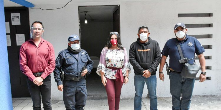 Supervisa Norma Layón módulos de vigilancia en juntas auxiliares de Texmelucan