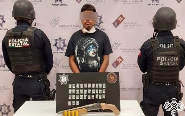 Policía Estatal detiene a «El Gato» por atacar una patrulla a balazos en Tepexi