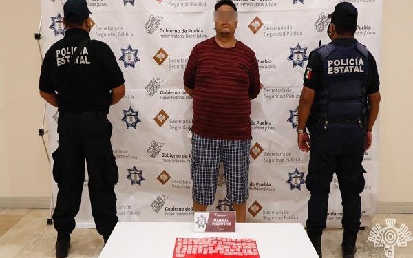 Sujeto con 80 dosis de droga es detenido en Zapotitlán de Méndez, Puebla