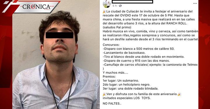 Redes invitan a celebrar el OvidioFest al recordar liberación del hijo de El Chapo