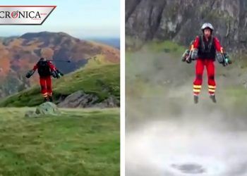 Inventan traje volador para ayudar a paramédicos con labores de rescate