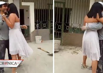 Quinceañera baila vals con su padre albañil en plena obra en Perú (VIDEO)