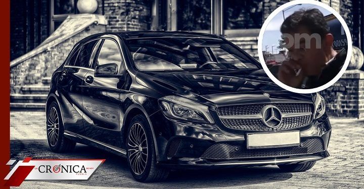 #LordCaraDeSirvienta: hombre ofende a policía por quitarle placa a su Mercedes