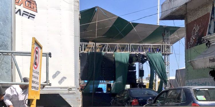 Se registra operativo en Mercado Morelos por baile sonidero