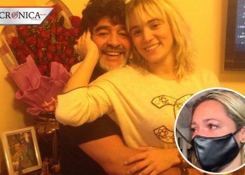 Niegan entrada a Rocío Oliva, expareja de Maradona, al velatorio (VIDEO)