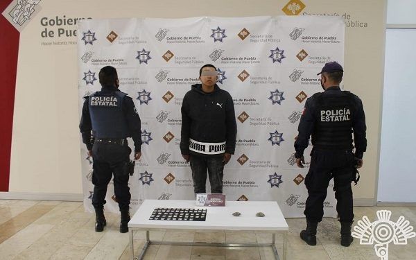 SSP Puebla detiene a hermano de «El Grillo» narcomenudista del mercado Morelos