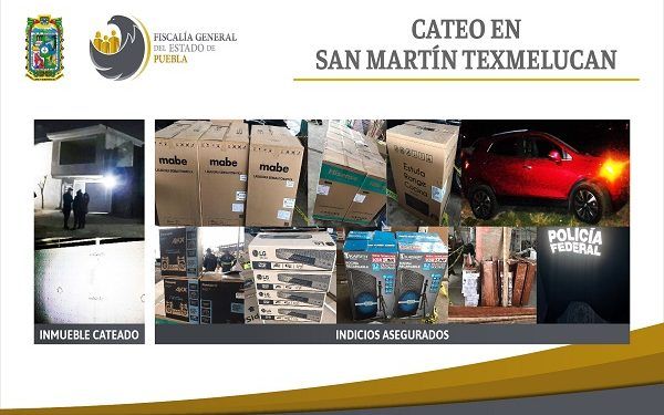 Ubican mercancía, autopartes y vehículos robados tras cateos en Texmelucan