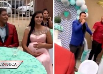 Exponiendo infieles: hombre muestra pruebas del engaño de su esposa en fiesta