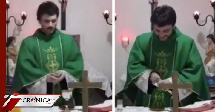 Sacerdote ríe en misa virtual y redes lo tachan de diabólico (VIDEO)
