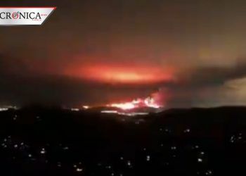 Reportan enorme incendio forestal en Tecate, Baja California