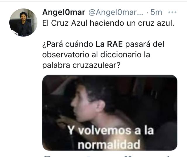 Cruzazulear debe estar en la RAE