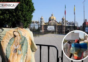 Peregrinos rompen cuarentena y van a la Basílica de Guadalupe a pesar del cierre