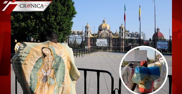 Peregrinos rompen cuarentena y van a la Basílica de Guadalupe a pesar del cierre