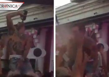 Viralizan clip de DJ escupiendo alcohol para concientizar sobre la cuarentena