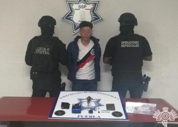 SSP Puebla captura a ladrón en Lomas de Loreto