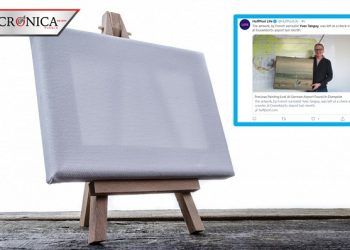 Reportan hallazgo de pintura de más de 6 millones de pesos en bote de basura