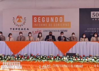 Sergio Céspedes, alcalde de Tepeaca, rindió su segundo informe de labores