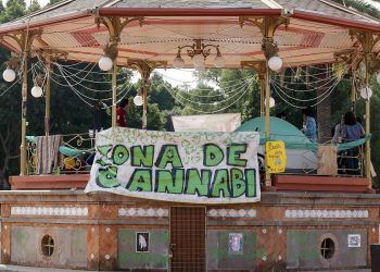 Colectivo hace plantón en el Paseo Bravo para exigir la legalización de la marihuana
