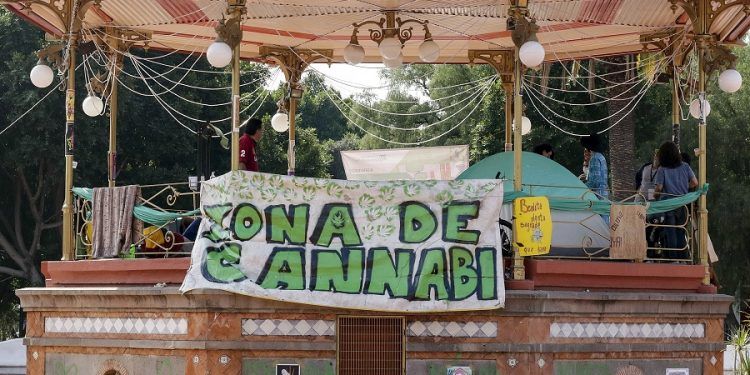 Colectivo hace plantón en el Paseo Bravo para exigir la legalización de la marihuana