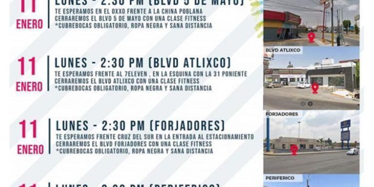 Pese a emergencia, Canagym organizará clase fitness en cinco vialidades de Puebla