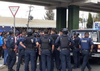 SSC Puebla acude al retiro de ambulantes en Bosques de Amalucan