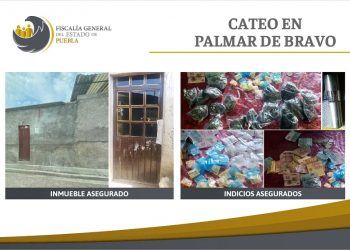FGE detiene a dos personas y asegura droga tras cateo en Palmar de Bravo
