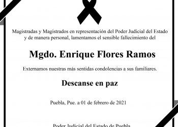 Fallece el magistrado Enrique Flores Ramos