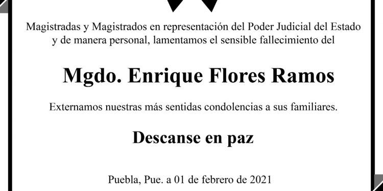 Fallece el magistrado Enrique Flores Ramos