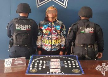 SSP Puebla asegura a distribuidor de drogas