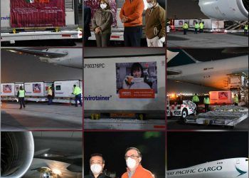 Llega a México cargamento con 800 mil dosis de la vacuna china Sinovac
