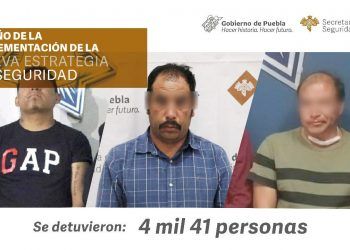 Estrategia de seguridad en Puebla permite la captura de 4 mil delincuentes