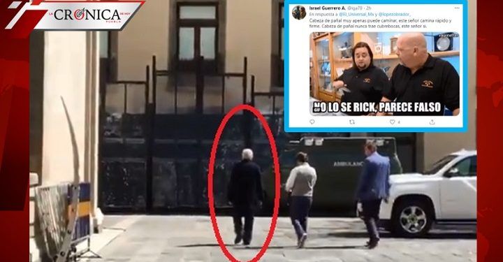 Difunden video de AMLO caminando en Palacio Nacional y redes creen que es un clon