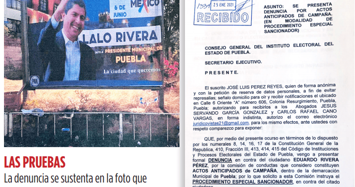 Denuncian a Rivera Pérez por una valla publicitaria
