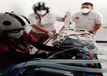 Menor cayó a un barranco en Cuetzalan; es trasladada al Hospital del Niño Poblano en helicóptero