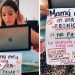 Madre crea cartel para evitar que la molesten cuando realiza home office (VIDEO)
