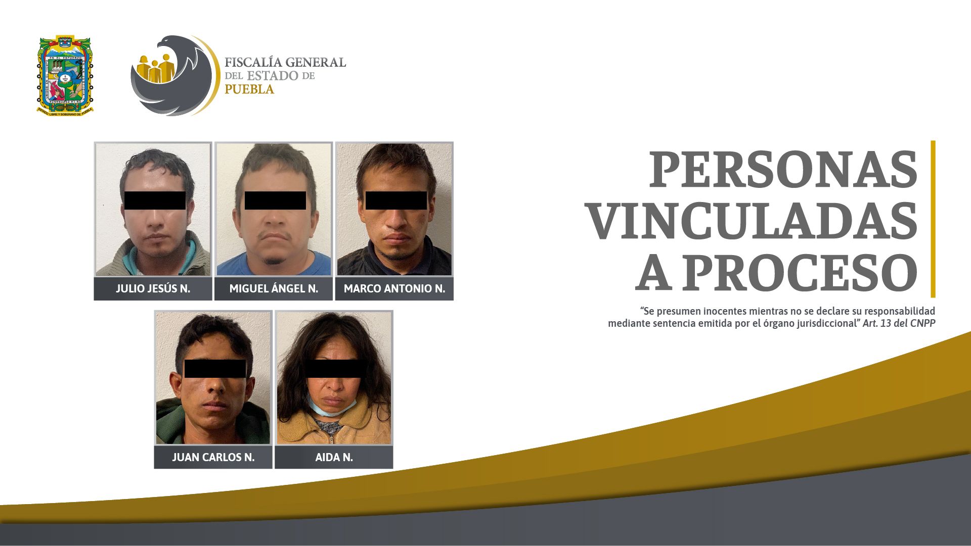 Cinco Implicados En Secuestro Son Vinculados A Proceso En Puebla