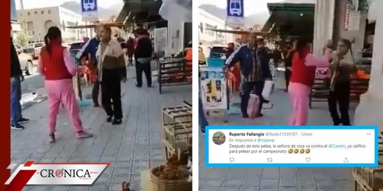 Abuelita pelea en mercado de Coahuila y redes piden round con el Canelo (VIDEO)