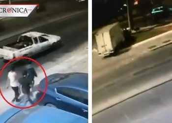 Por un celular: difunden clip de chofer que atropelló a ladrones en Jalisco
