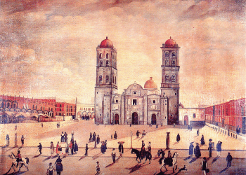 IN MEMORIAM – Mercado en pleno zócalo y atrio de la Catedral sin rejas