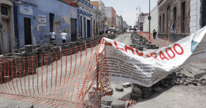 Registrarán lajas del zócalo en Puebla capital