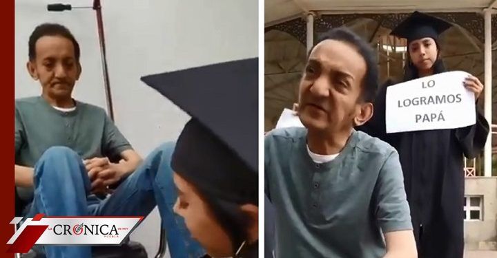 Joven graduada conmueve a redes por agradecer apoyo de su padre bolero